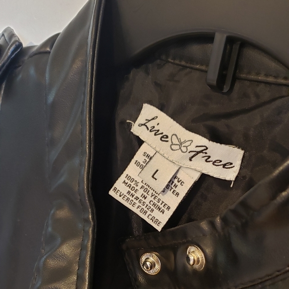 EUC | LIVE FREE | Faux Leather Jacket - Picture 6 of 7